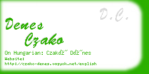 denes czako business card